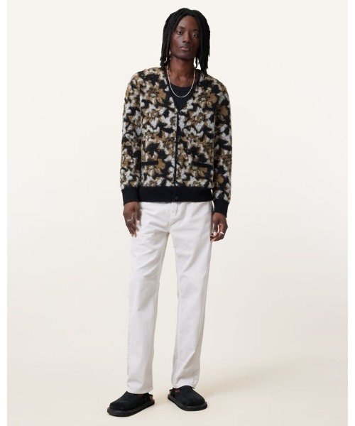 ALLSAINTS（オールセインツ）の「FLORELLE JACQUARD CARDIGAN | FLORELLE ジャカード カーディガン（カーディガン/ボレロ・メンズ・ブラック系その他・XS/S/M/L）」の5枚目の写真