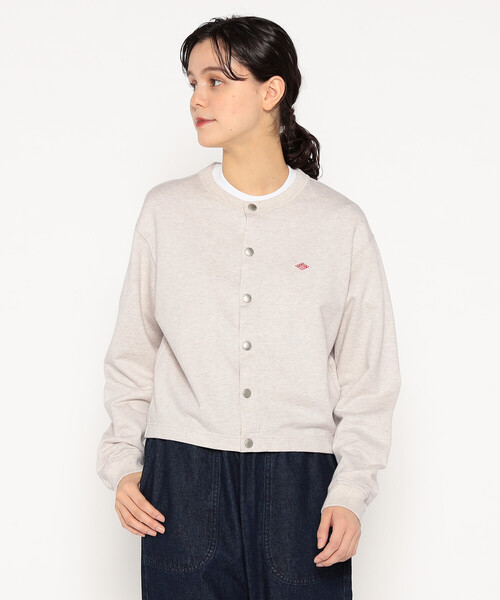 DANTON（ダントン）の「WOMEN'S COTTON TERRY CREW NECK CARDIGAN（カーディガン/ボレロ・レディース・グレー系その他/アイボリー/ブルー系その他/グレー/レッド/チャコール・38/36）」の2枚目の写真