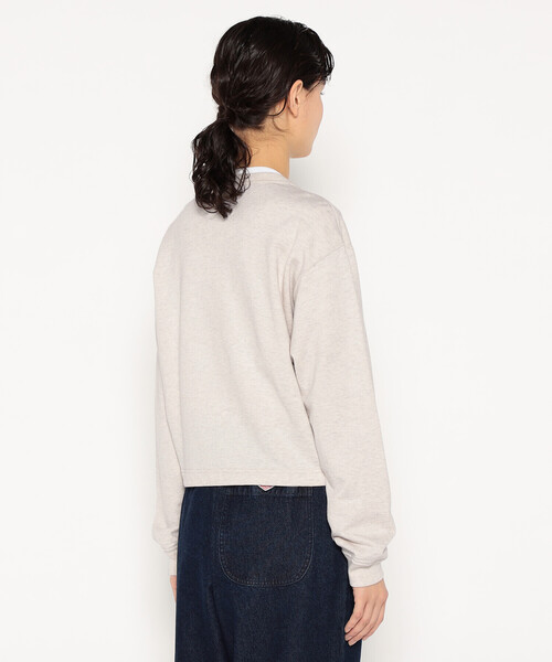 DANTON（ダントン）の「WOMEN'S COTTON TERRY CREW NECK CARDIGAN（カーディガン/ボレロ・レディース・グレー系その他/アイボリー/ブルー系その他/グレー/レッド/チャコール・38/36）」の7枚目の写真
