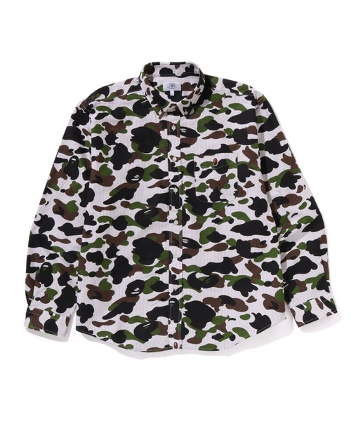 1ST CAMO STRIPE RELAXED FIT LS SHIRT（シャツ/ブラウス）｜A BATHING