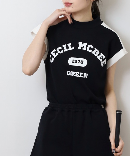 CECIL McBEE(セシルマクビー)の「スウェットベスト(ベスト・レディース・ライトグレー/ブラック・2(M)/1(S))」の2枚目の写真