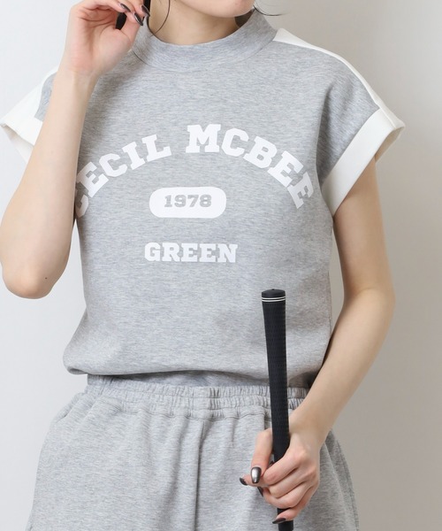 CECIL McBEE(セシルマクビー)の「スウェットベスト(ベスト・レディース・ライトグレー/ブラック・2(M)/1(S))」の9枚目の写真