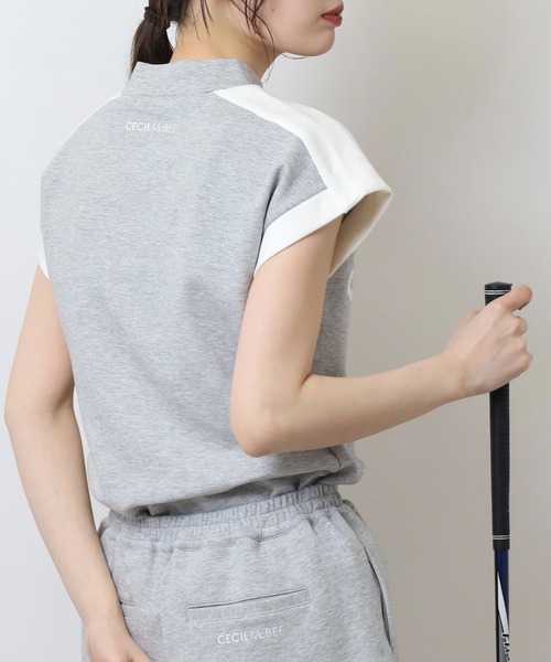 CECIL McBEE(セシルマクビー)の「スウェットベスト(ベスト・レディース・ライトグレー/ブラック・2(M)/1(S))」の12枚目の写真