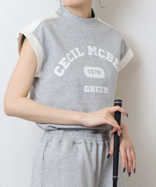 CECIL McBEE(セシルマクビー)の「スウェットベスト(ベスト・レディース・ライトグレー/ブラック・2(M)/1(S))」の10枚目の写真