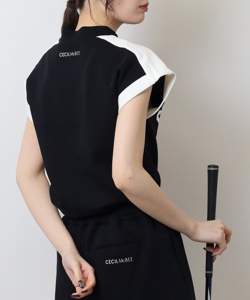 CECIL McBEE(セシルマクビー)の「スウェットベスト(ベスト・レディース・ライトグレー/ブラック・2(M)/1(S))」の6枚目の写真