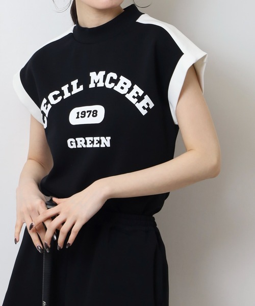 CECIL McBEE(セシルマクビー)の「スウェットベスト(ベスト・レディース・ライトグレー/ブラック・2(M)/1(S))」の4枚目の写真