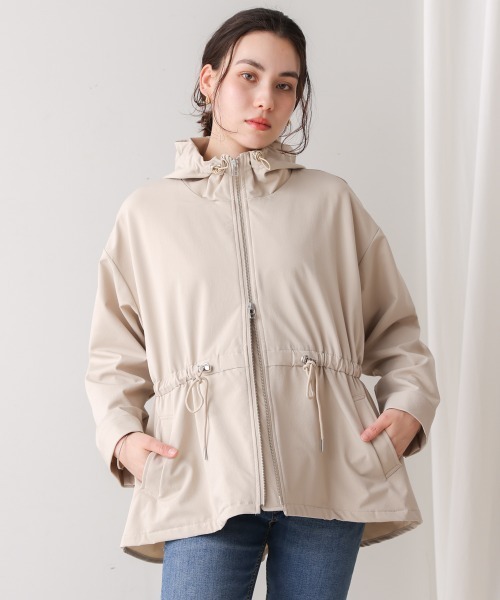 Bou Jeloud（ブージュルード）の「撥水・花粉ティアードジャケット（その他アウター・レディース・ベージュ/ブラック・FREE）」の10枚目の写真