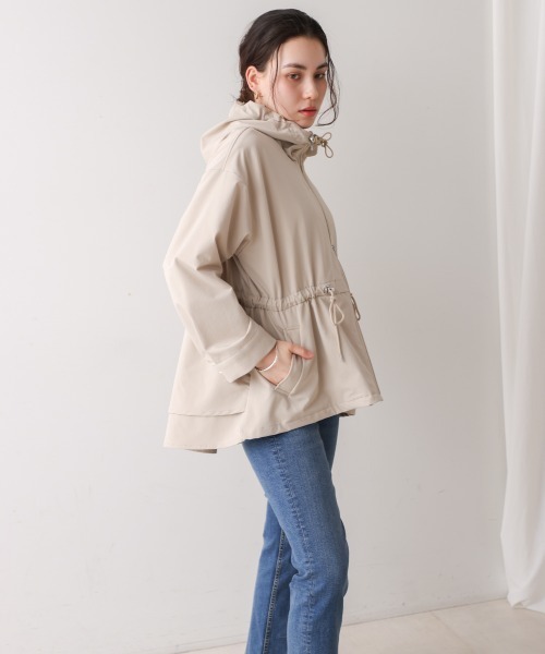 Bou Jeloud（ブージュルード）の「撥水・花粉ティアードジャケット（その他アウター・レディース・ベージュ/ブラック・FREE）」の11枚目の写真