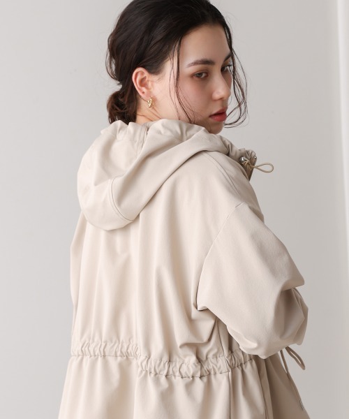 Bou Jeloud（ブージュルード）の「撥水・花粉ティアードジャケット（その他アウター・レディース・ベージュ/ブラック・FREE）」の12枚目の写真