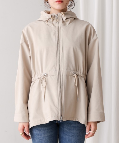 Bou Jeloud（ブージュルード）の「撥水・花粉ティアードジャケット（その他アウター・レディース・ベージュ/ブラック・FREE）」の13枚目の写真