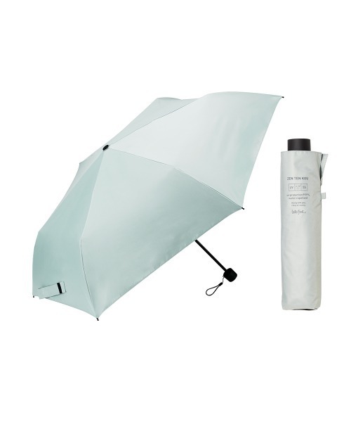 Waterfront(ウォーターフロント)の「ZENTENKOU 折 55cm 晴雨兼用 日傘 雨傘 折傘(折りたたみ傘・レディース・ホワイト/ライトグリーン/パープル/ベージュ/ネイビー/ブラック/ブルー・FREE)」の4枚目の写真