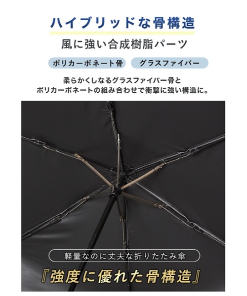 Waterfront(ウォーターフロント)の「ZENTENKOU 折 55cm 晴雨兼用 日傘 雨傘 折傘(折りたたみ傘・レディース・ホワイト/ライトグリーン/パープル/ベージュ/ネイビー/ブラック/ブルー・FREE)」の14枚目の写真