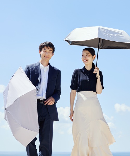 Waterfront(ウォーターフロント)の「ZENTENKOU 折 55cm 晴雨兼用 日傘 雨傘 折傘(折りたたみ傘・レディース・ホワイト/ライトグリーン/パープル/ベージュ/ネイビー/ブラック/ブルー・FREE)」の22枚目の写真
