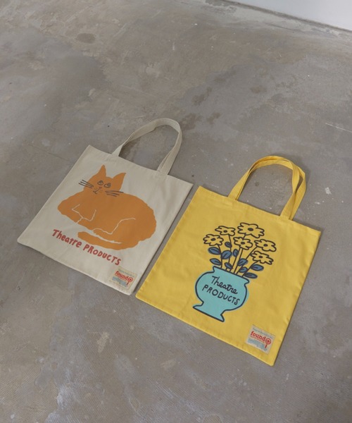 THEATRE PRODUCTS（シアタープロダクツ）の「【THEATRE PRODUCTS ｜ Shiomi Wadaコラボ】コットンキャンバストートバッグ フラワー/ネコ（トートバッグ・レディース・イエロー/ベージュ・FREE）」の18枚目の写真