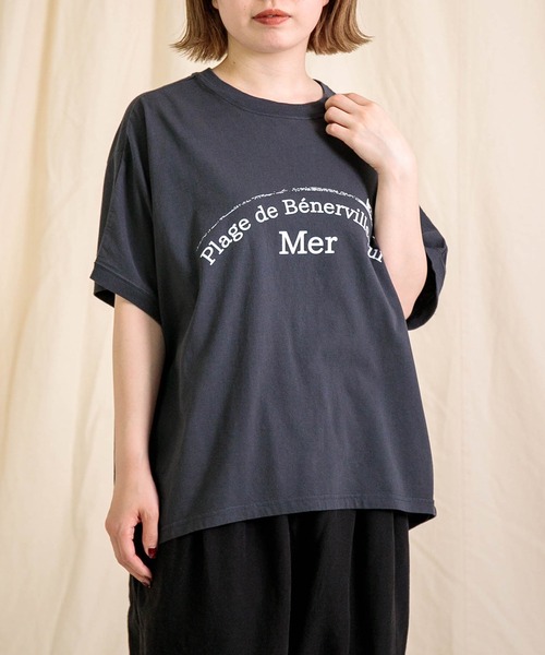 tシャツ 「Brocante / ブロカント」 ヴィンテージ天竺 マンシュロンTシャツ レディース Brocante / ブロカント] ヴィンテージ天竺 マンシュロンTシャツ