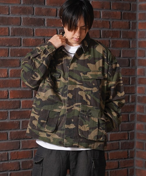 Laufer(ロイファー)の「【Laufer】カモフラ柄 ファティーグジャケット / Camouflage Pattern Fatigue Jacket(ブルゾン・メンズ・ウッドランド/リアルツリーカモ・L/M)」の4枚目の写真