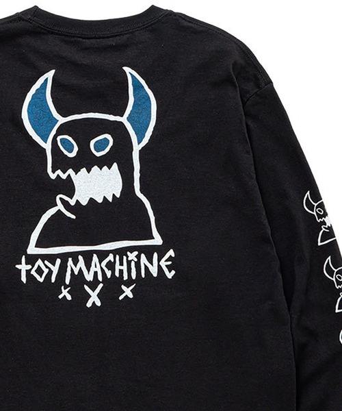 TOY　MACHINE（トイ　マシーン）の「TM SKETCHY MONSTER LONG TEE（Tシャツ/カットソー・メンズ・ホワイト/ブラック・XL/L/M）」の2枚目の写真