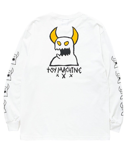 TOY　MACHINE（トイ　マシーン）の「TM SKETCHY MONSTER LONG TEE（Tシャツ/カットソー・メンズ・ホワイト/ブラック・XL/L/M）」の4枚目の写真