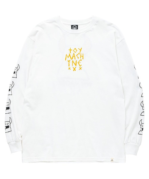 TOY　MACHINE（トイ　マシーン）の「TM SKETCHY MONSTER LONG TEE（Tシャツ/カットソー・メンズ・ホワイト/ブラック・XL/L/M）」の3枚目の写真