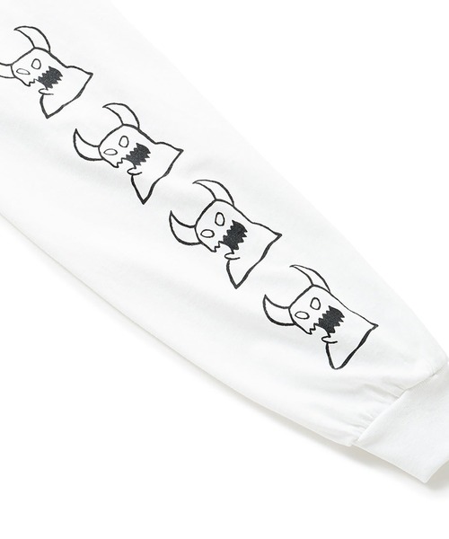 TOY　MACHINE（トイ　マシーン）の「TM SKETCHY MONSTER LONG TEE（Tシャツ/カットソー・メンズ・ホワイト/ブラック・XL/L/M）」の9枚目の写真