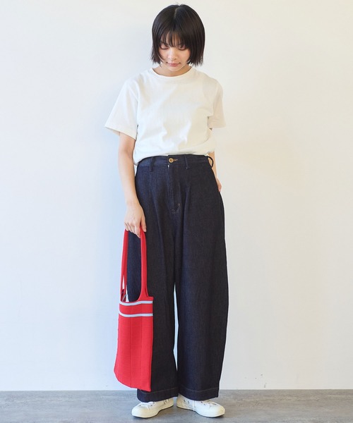 bulle de savon(ビュルデサボン)の「シャンカール天竺 ねこぜTシャツ(Tシャツ/カットソー・レディース・チャコールグレー/ブルー/ホワイト・FREE)」の7枚目の写真