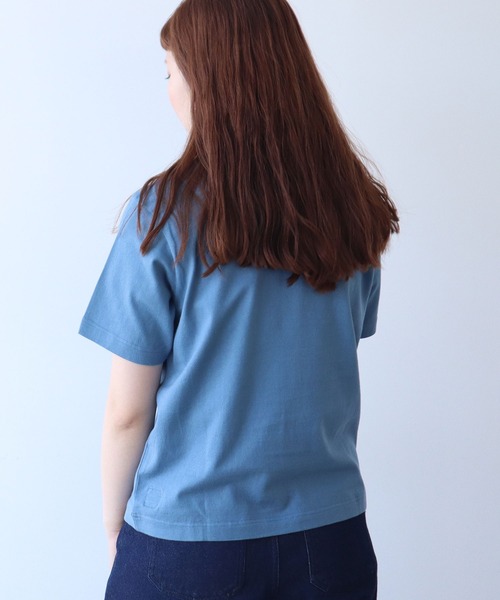 bulle de savon(ビュルデサボン)の「シャンカール天竺 ねこぜTシャツ(Tシャツ/カットソー・レディース・チャコールグレー/ブルー/ホワイト・FREE)」の22枚目の写真