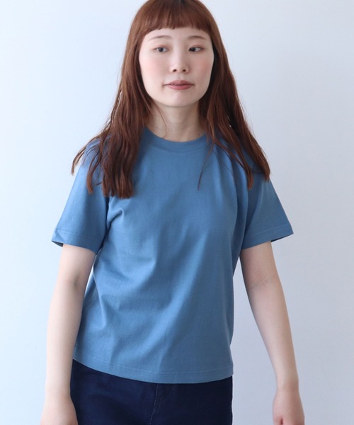 bulle de savon(ビュルデサボン)の「シャンカール天竺 ねこぜTシャツ(Tシャツ/カットソー・レディース・チャコールグレー/ブルー/ホワイト・FREE)」の20枚目の写真