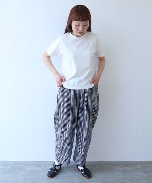 bulle de savon(ビュルデサボン)の「シャンカール天竺 ねこぜTシャツ(Tシャツ/カットソー・レディース・チャコールグレー/ブルー/ホワイト・FREE)」の15枚目の写真