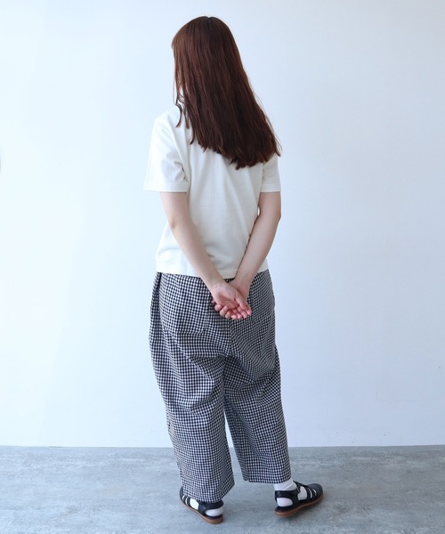 bulle de savon(ビュルデサボン)の「シャンカール天竺 ねこぜTシャツ(Tシャツ/カットソー・レディース・チャコールグレー/ブルー/ホワイト・FREE)」の16枚目の写真