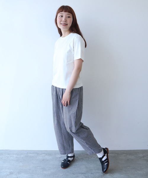 bulle de savon(ビュルデサボン)の「シャンカール天竺 ねこぜTシャツ(Tシャツ/カットソー・レディース・チャコールグレー/ブルー/ホワイト・FREE)」の18枚目の写真