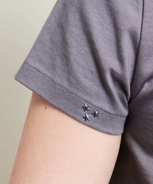 ATTISESSION（アティセッション）の「＜ATTISESSION＞コットン スター スリーブ Tシャツ（Tシャツ/カットソー・レディース・ネイビー/ロイヤルブルー/レッド/グレー/ホワイト・FREE）」の22枚目の写真