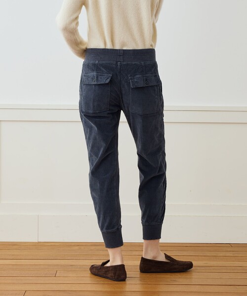 JAMES PERSE（ジェームスパース）の「コットンコーデュロイ 裾リブパンツ WUSC1677（その他パンツ・レディース・ネイビー/ベージュ・0/1）」の6枚目の写真
