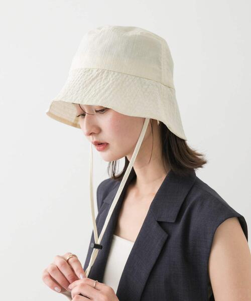 SENSE OF PLACE by URBAN RESEARCH（センスオブプレイスバイアーバンリサーチ）の「『WEB限定』『UVカット』UVダウンブリムハット（ハット・レディース・ブラック/カーキ/アイボリー・ONE）」の17枚目の写真