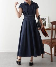 配色ステッチスキッパーワンピ