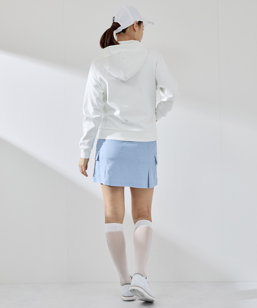 JUN&ROPE'（ジュンアンドロペ）の「【UVカット】【防透け】【ストレッチ】高機能エコポンチブルゾン（ブルゾン・レディース・ホワイト/ネイビー/ライトグリーン・M/L/S）」の6枚目の写真