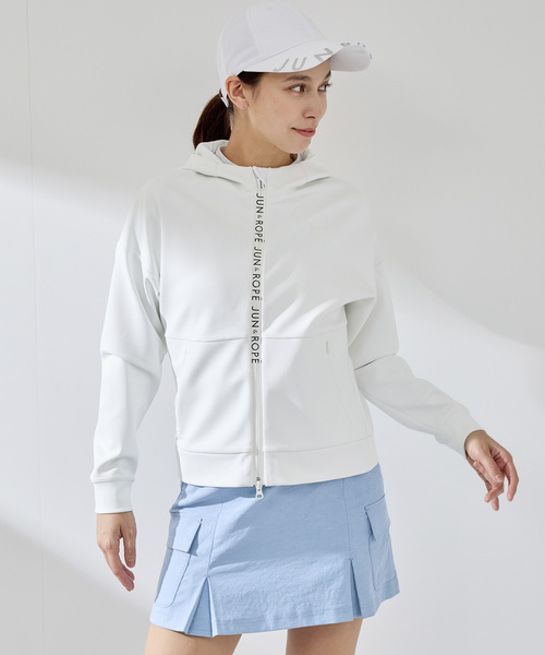 JUN&ROPE'（ジュンアンドロペ）の「【UVカット】【防透け】【ストレッチ】高機能エコポンチブルゾン（ブルゾン・レディース・ホワイト/ネイビー/ライトグリーン・M/L/S）」の7枚目の写真