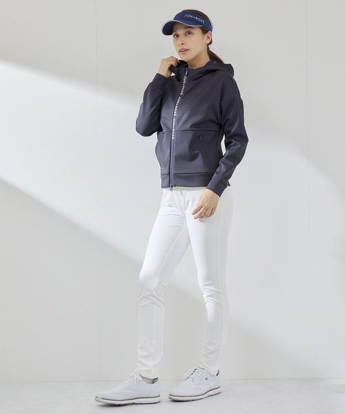 JUN&ROPE'（ジュンアンドロペ）の「【UVカット】【防透け】【ストレッチ】高機能エコポンチブルゾン（ブルゾン・レディース・ホワイト/ネイビー/ライトグリーン・M/L/S）」の17枚目の写真