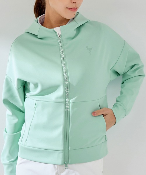 ジュンアンドロペ　モノグラムプリントダンボールニットブルゾン JUN&ROPE'（ジュンアンドロペ）の「モノグラムプリント