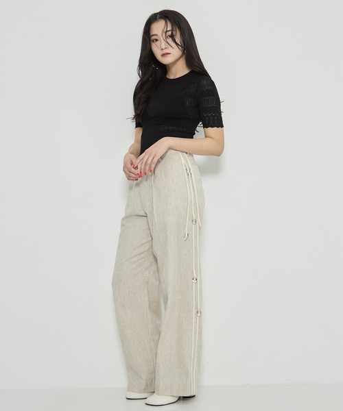 RIV NOBUHIKO(リブノブヒコ)の「【riv nobuhiko/リブノブヒコ】MICHE TROUSER/ワイドパンツ/トラウザー(その他パンツ・レディース・アイボリー・1/2)」の5枚目の写真