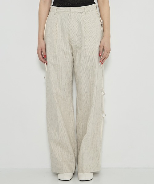 RIV NOBUHIKO(リブノブヒコ)の「【riv nobuhiko/リブノブヒコ】MICHE TROUSER/ワイドパンツ/トラウザー(その他パンツ・レディース・アイボリー・1/2)」の9枚目の写真