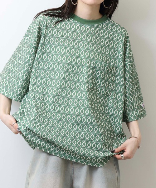 JEMORGAN(ジェーイーモーガン)の「JEMORGAN 総柄ワッフル 半袖ポケT(Tシャツ/カットソー・メンズ・A/C/D/E/B・M/L/XL)」の4枚目の写真