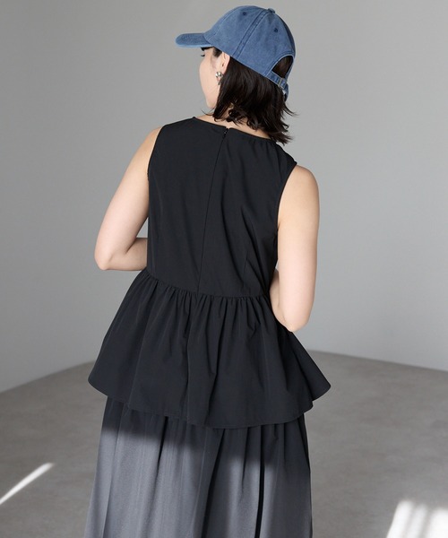 SOTT(ソット)の「tiered one-piece ティアードワンピース(ワンピース・レディース・ブラック/オフホワイト・FREE)」の12枚目の写真