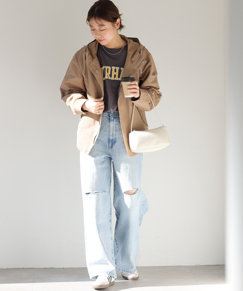 JOURNAL STANDARD relume(ジャーナルスタンダード レリューム)の「《追加》グログランマウンテンパーカー(マウンテンパーカー・レディース・カーキ/ベージュ/ネイビー・FREE)」の4枚目の写真