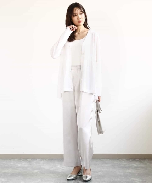 MK MICHEL KLEIN（エムケーミッシェルクラン）の「リラックスサテンテーパードパンツ/洗える（その他パンツ・レディース・ダークグレー/ライトグレー・38）」の22枚目の写真