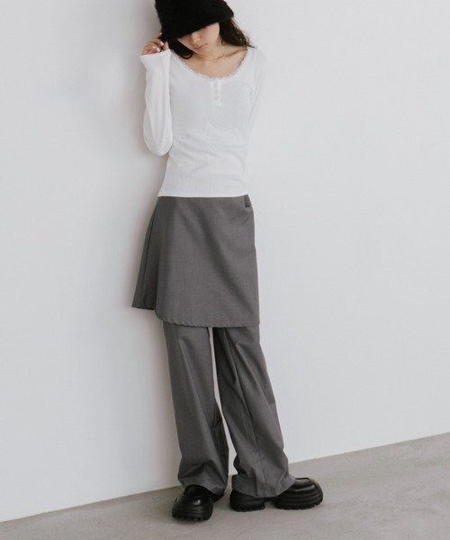 新品未使用　22AW DRIES VAN NOTEN　スカートレイヤードパンツ スカートレイヤードパンツ / Skirt Layered Pants（その他パンツ
