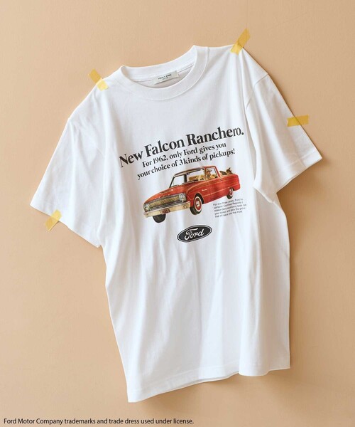 セール】Ford CAR レトロプリントTシャツ/車プリント Tシャツ（T