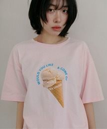 PILIT（ピリット）の「カラフルCAFEプリントTee（Tシャツ/カットソー）」
