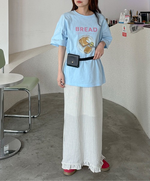 PILIT(ピリット)の「カラフルCAFEプリントTee(Tシャツ/カットソー・レディース・ブルー/ラベンダー/ピンク・MEDIUM)」の16枚目の写真