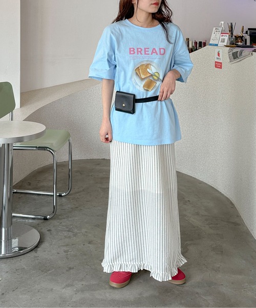 PILIT(ピリット)の「カラフルCAFEプリントTee(Tシャツ/カットソー・レディース・ブルー/ラベンダー/ピンク・MEDIUM)」の17枚目の写真