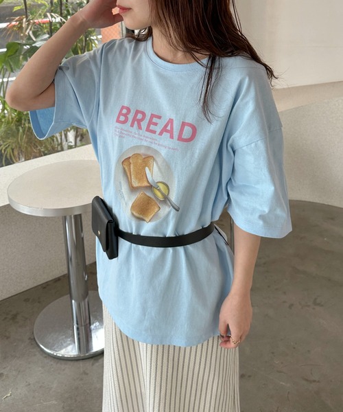 PILIT(ピリット)の「カラフルCAFEプリントTee(Tシャツ/カットソー・レディース・ブルー/ラベンダー/ピンク・MEDIUM)」の19枚目の写真